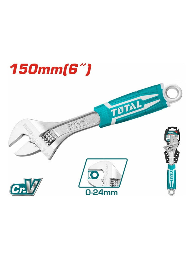 TOTAL Adjustable Wrench 6 Inch - Premium Hand Tool