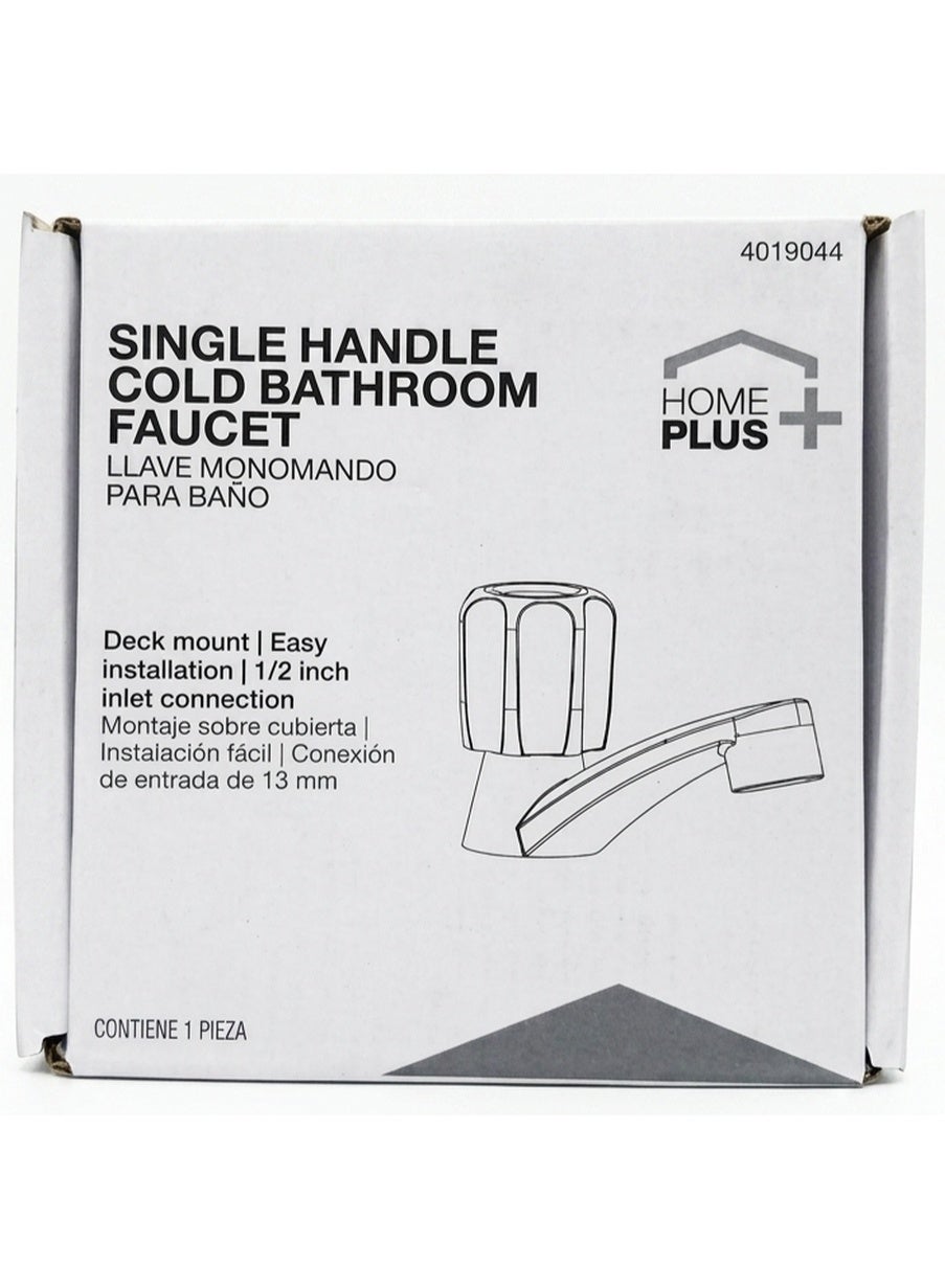 bathroom faucet, brand home, cold bathroom, cold bathroom faucet, cold water, deck mount, handle cold, handle cold bathroom, home plus, mount type, single handle, single handle cold, type deck, wash areas, water flow