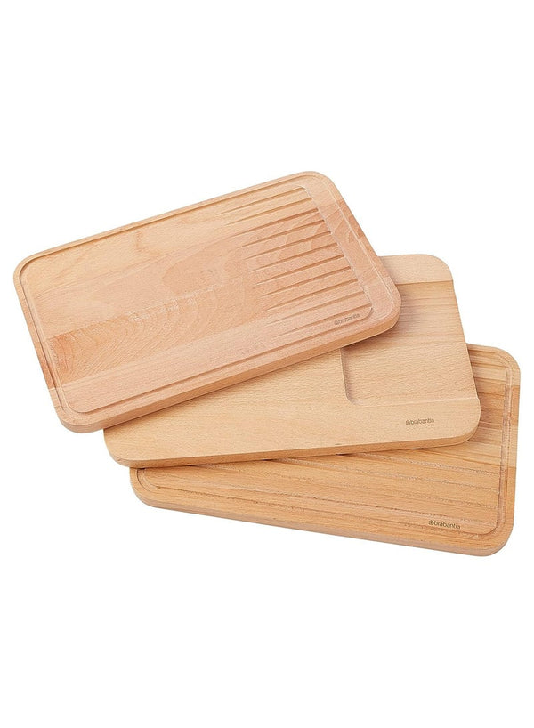 Brabantia 3 Piece Wooden Chopping Board Set