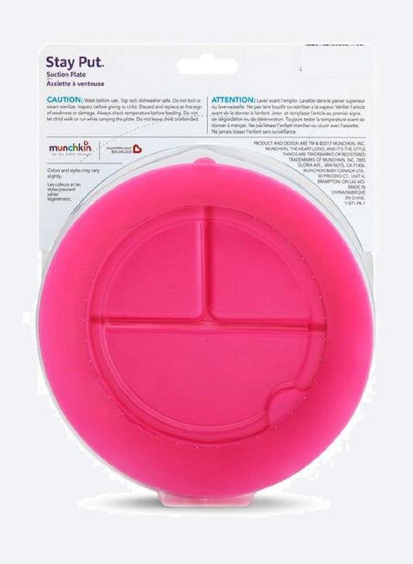 Munchkin Stay Put Suction Plate Pink