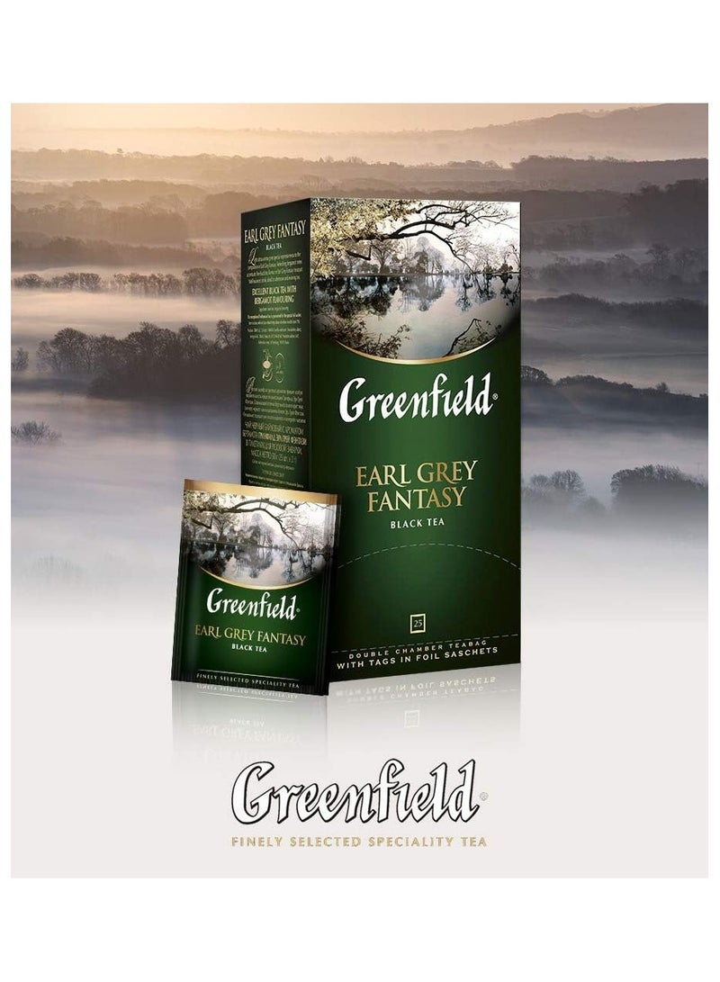 Earl Grey Fantasy Black Tea 25 Bags Greenfield