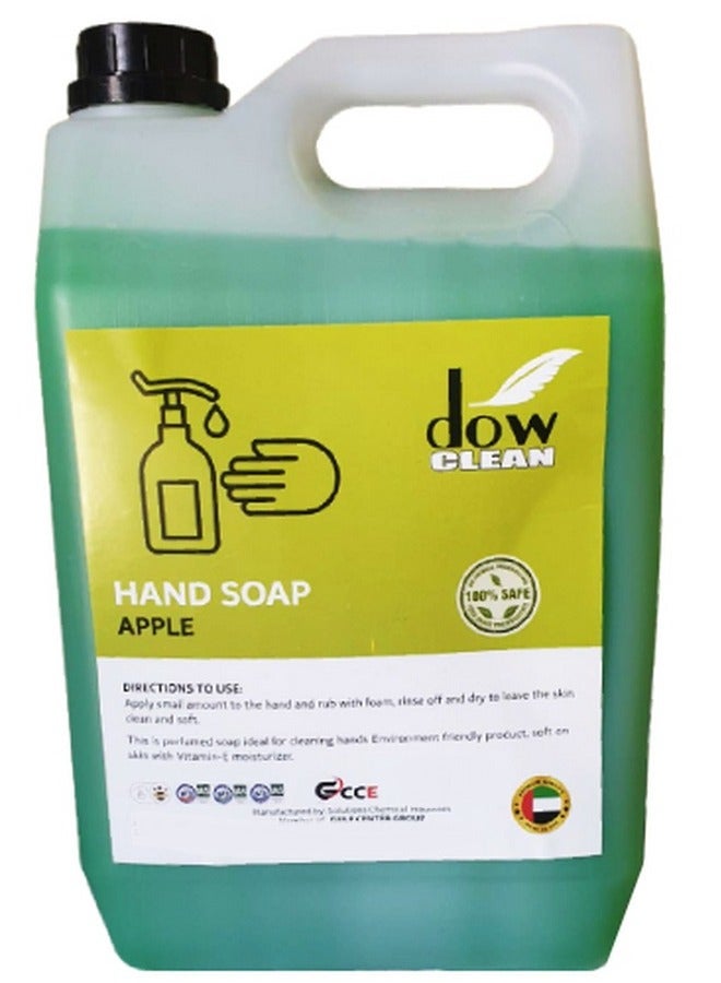 Antibacterial Hand Wash Liquid Soap Apple 5L Dow Clean
