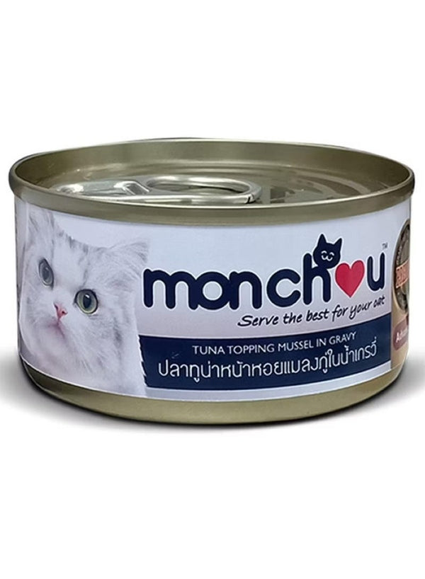 Monchou Cat Food Tuna Topping Mussel 70g