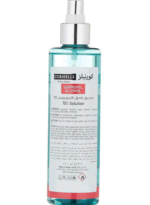CORNELLS WELLNESS 70% Isopropyl Alcohol Solution 250ML