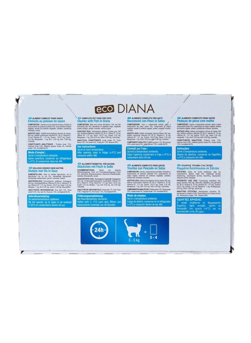 Eco Diana Cat Food in Gravy, 100G Pack of 12