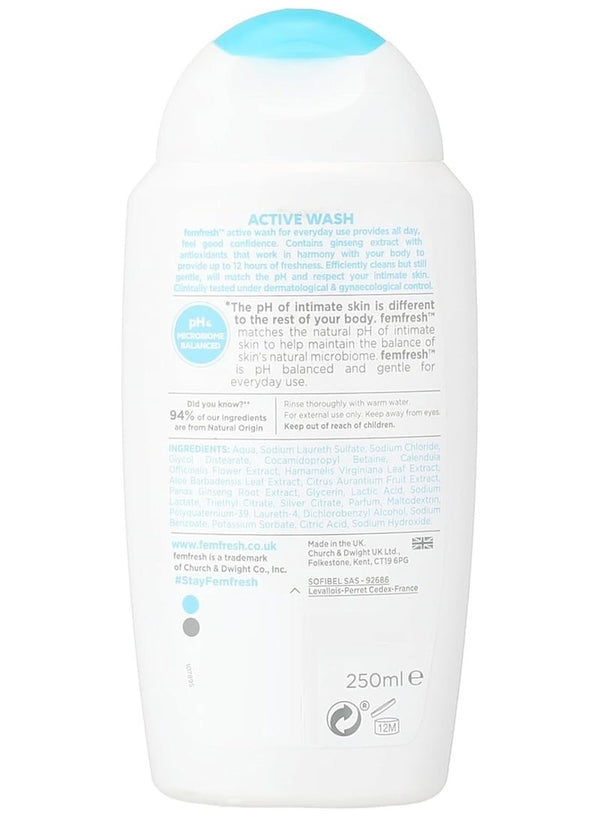 Fem Fresh Active Intimate Wash 250ml