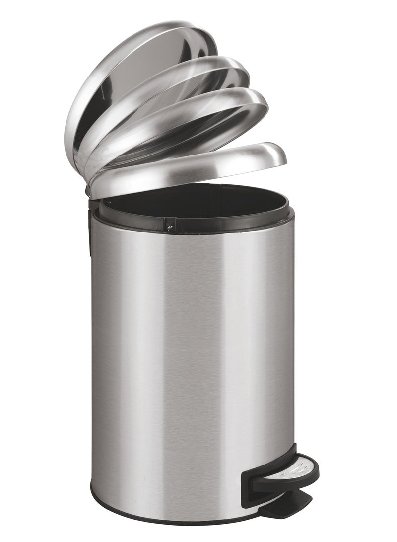 Wenko Pedal Bin Leman 12L Silver - Premium Quality