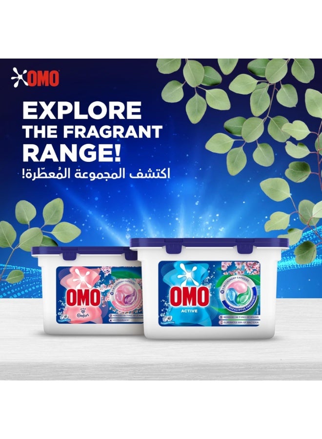 OMO Active 3In1 Laundry Capsules - Eucalyptus Freshness