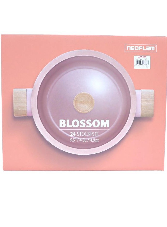 Neoflam Blossom 24 Low Stockpot Sandy Pink