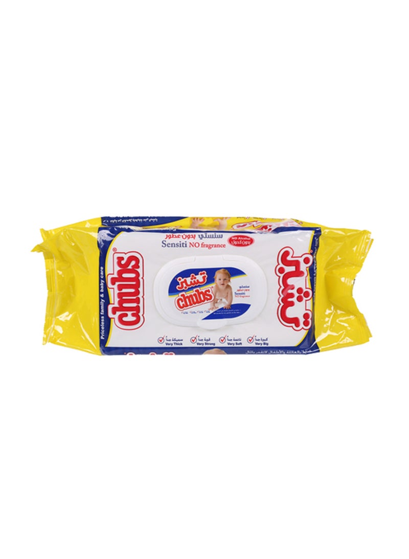 Chubs Sensiti No Fragrance Wipes 80 Pcs Pack