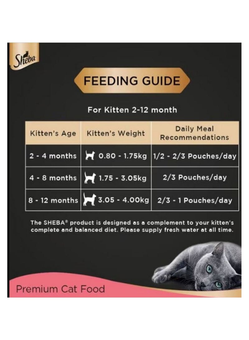 Sheba Wet Cat Food Pouch Kitten Chicken 70G