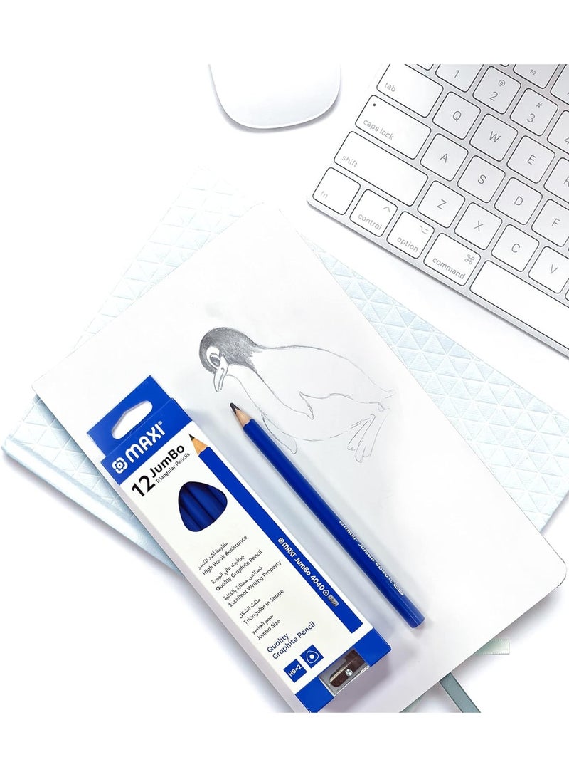 Maxi Jumbo Tri Graphite Pencil HB - Set of 12