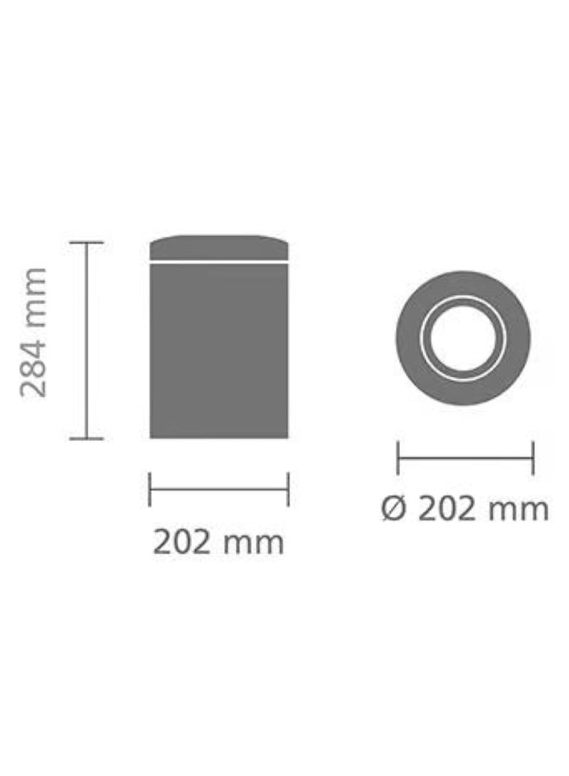 Brabantia Flame Guard Waste Paper Bin 7L Brilliant Steel