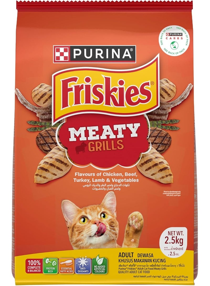 Purina Friskies Meaty Grills Dry Cat Food 2.5 Kg