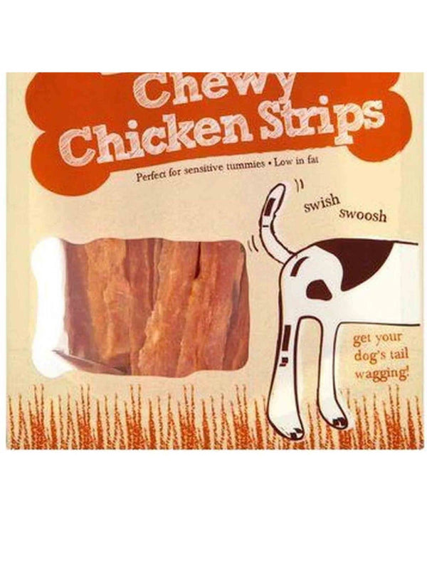 Wagtastic Chewy Chicken Strips Dog Treats 80g