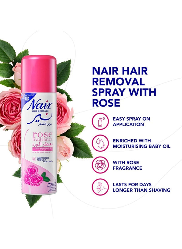 Nair Rose Extract Hair Removal Spray 200 ML