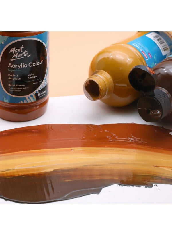 Mont Marte Burnt Sienna 500ML Acrylic Paint