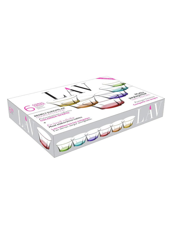 LAV Coral Truva Bowl Set of 6 - Premium Glassware
