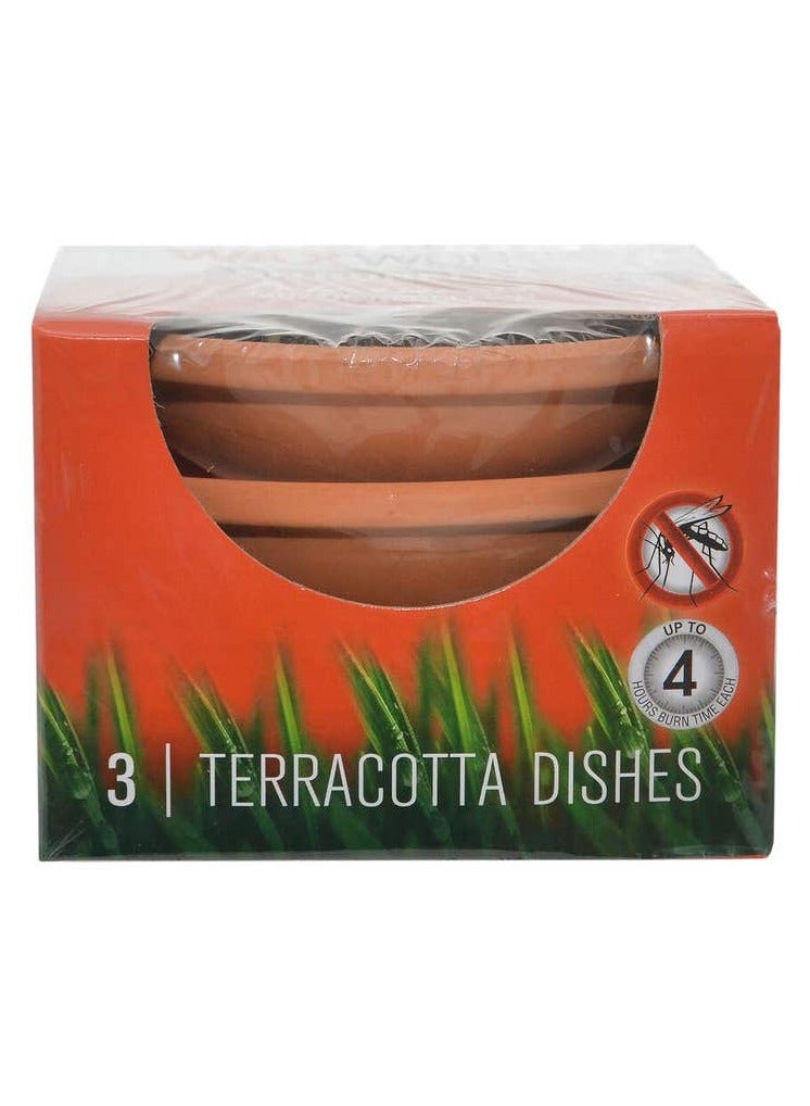 Waxworks Citronella Candle Dish 3 Pack