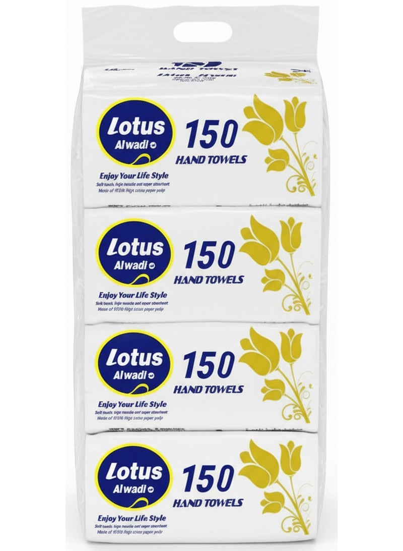 Lotus Alwadi Super Soft Hand Towels Pack of 4