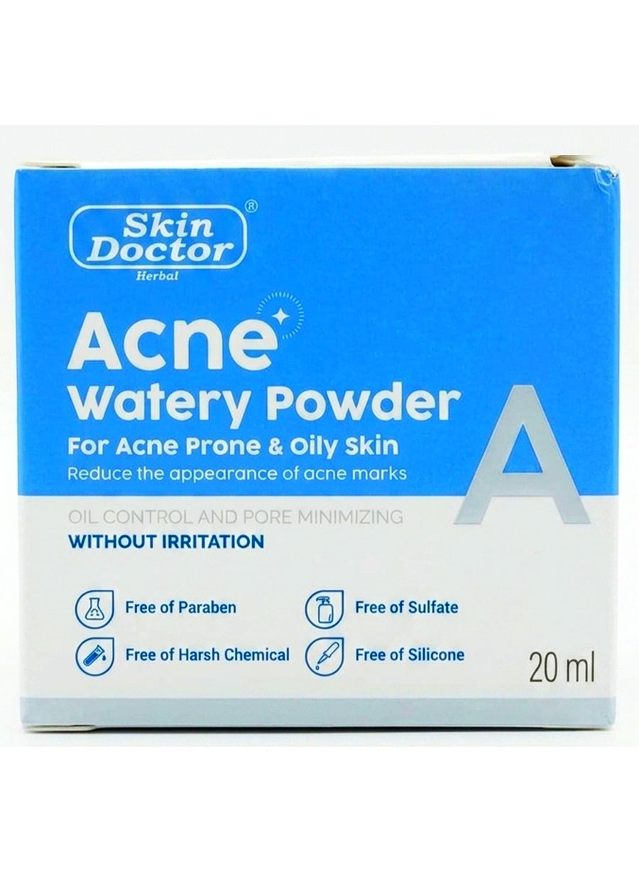 acne care, acne mark, acne prone, acne prone oily, acne water, acne water powder, cool dry, oily skin, post acne, prone oily, prone oily skin, sensitive skin, skin doctor, skincare, water powder
