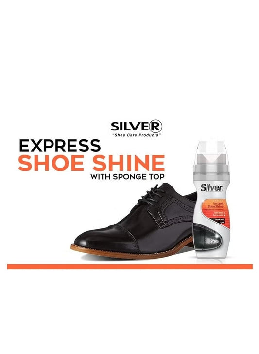 Silver Express Shoe Shine Liquid Polish Black 75 ML