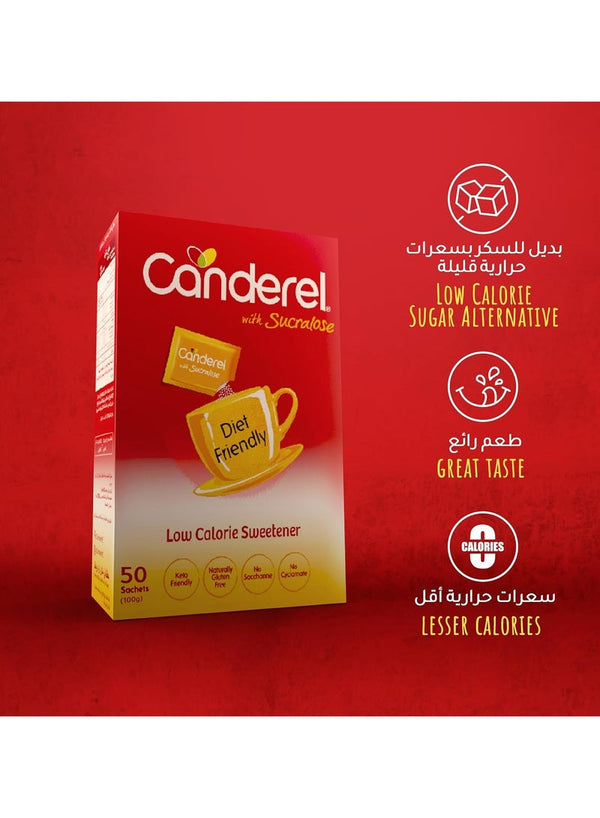 Canderel 50 Sweetener Sachets with Sucralose