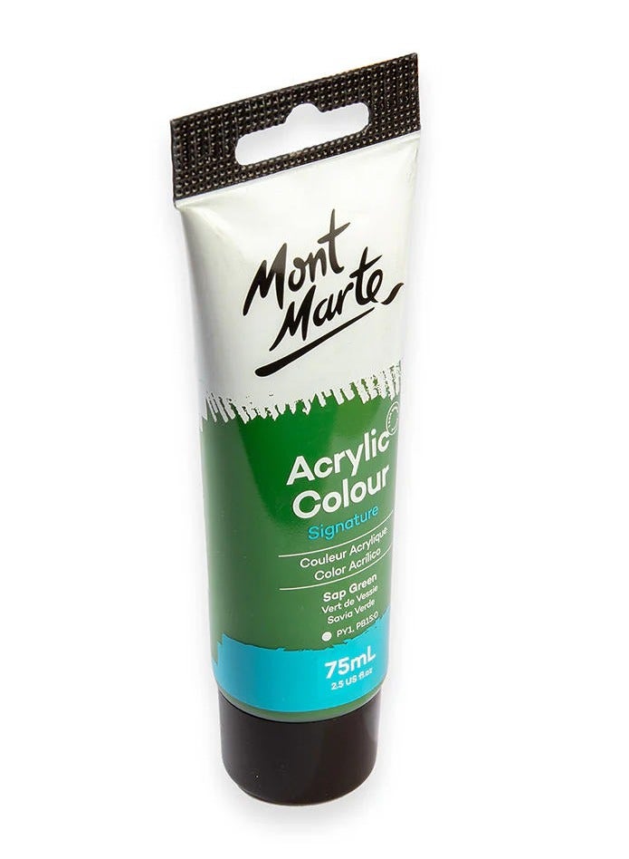 Mont Marte Acrylic Paint Sap Green 75ML Tube