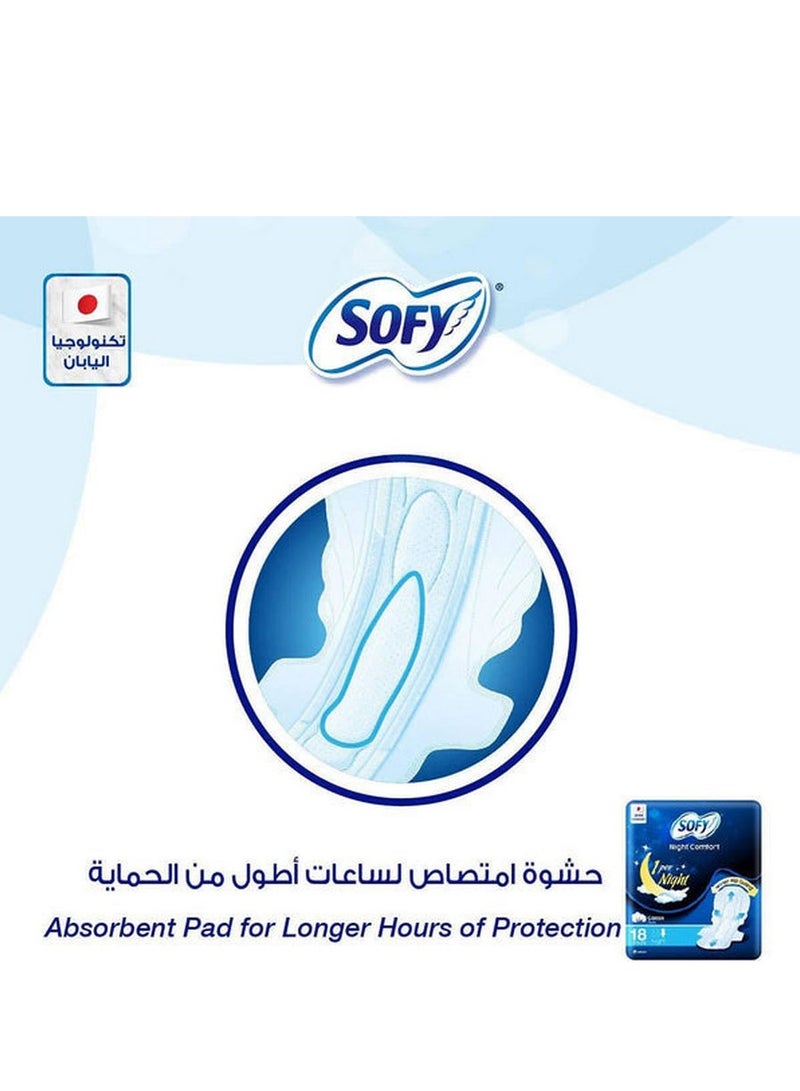 Sofy Night Comfort Sanitary Pads With Wings