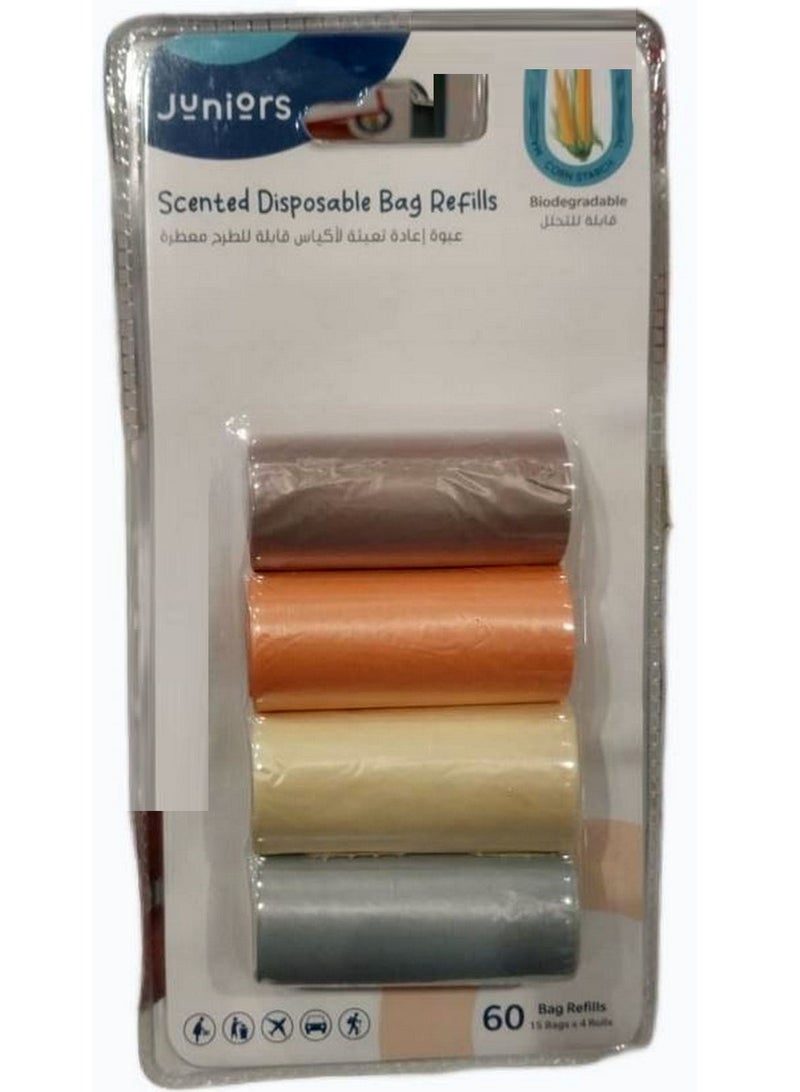 JUNIORS Natural Diaper Disposal Bags - 60 Bags