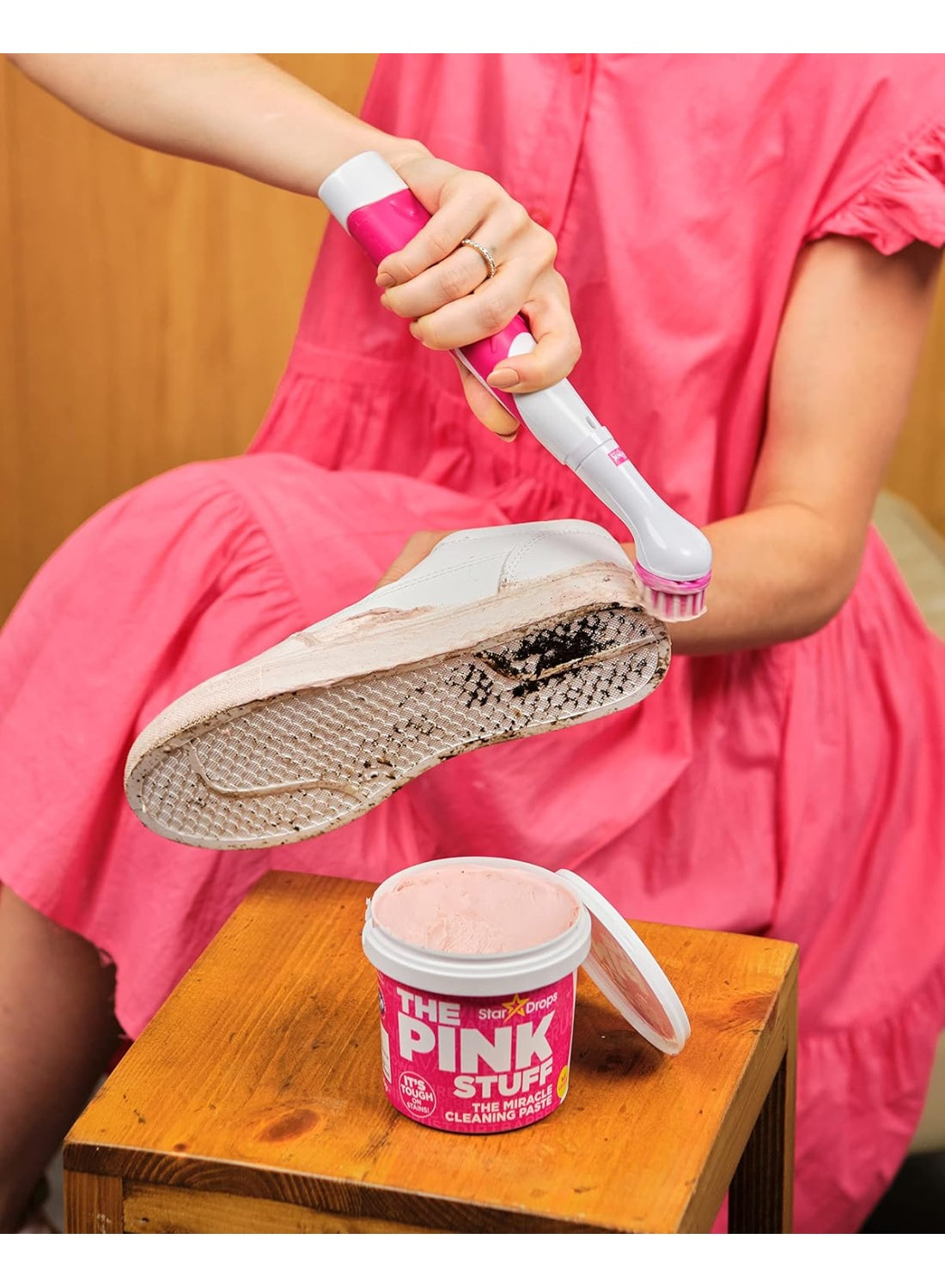 Household Cleaning Brush, Pink, Stardrops