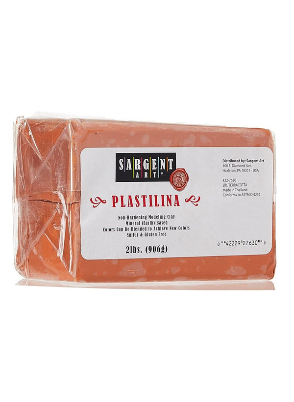 SARGENT ART Plastilina Modeling Clay 2-Pound Terra Cotta