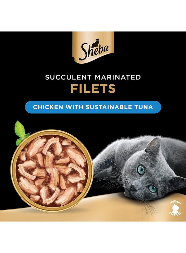 Sheba Filets Chicken With Sustainable Tuna Wet Cat Food