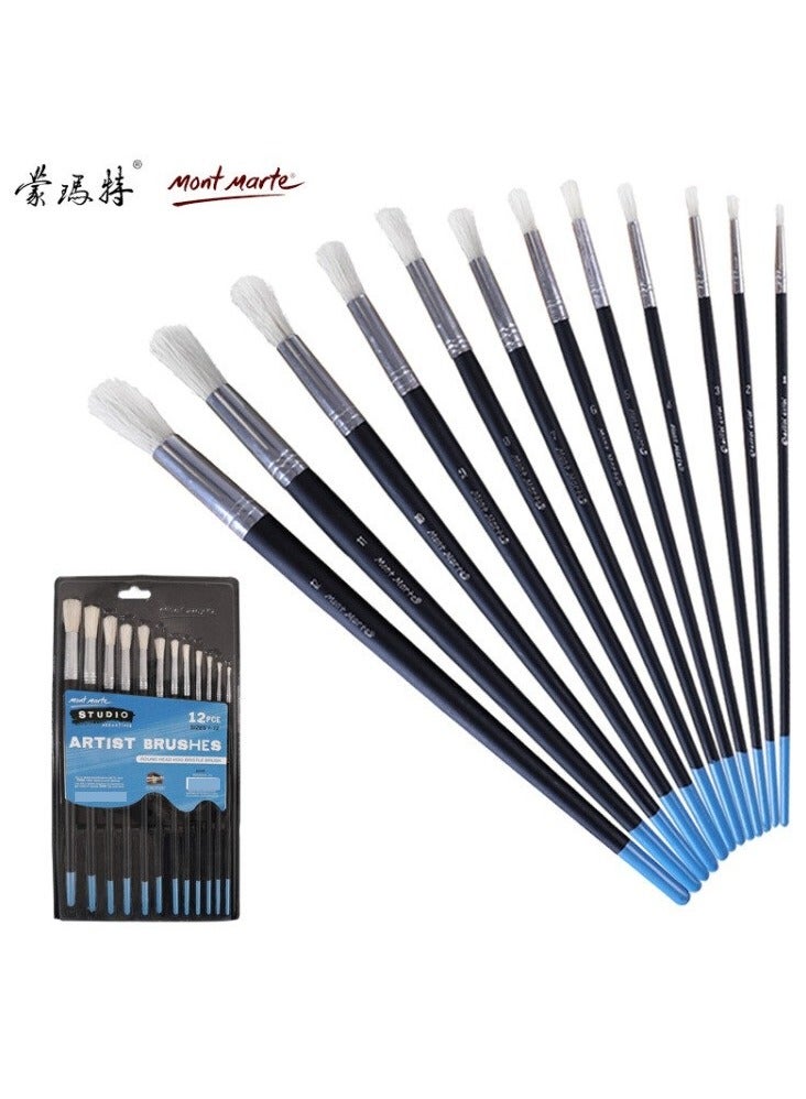 Mont Marte Artist Brushes 12Pc Round Set