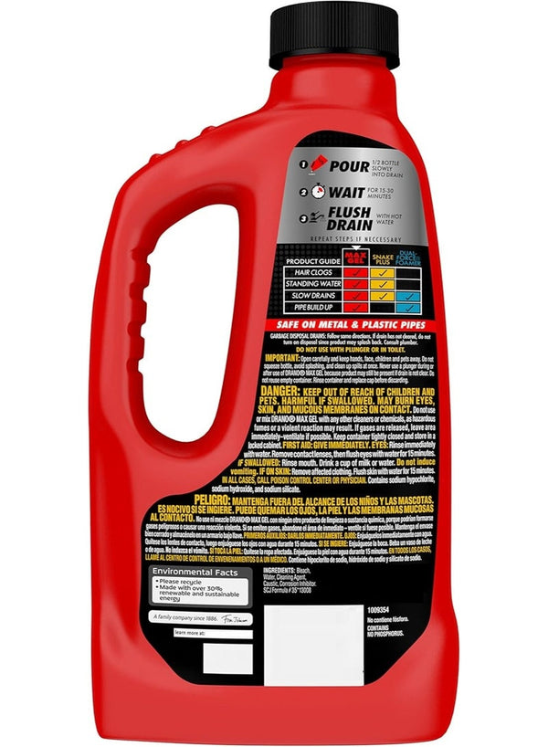 Drano Max Gel Drain Clog Remover 946 ML
