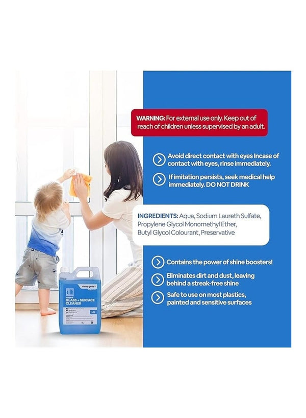 Cleany Genie Glass & Surface Cleaner Liquid 5L