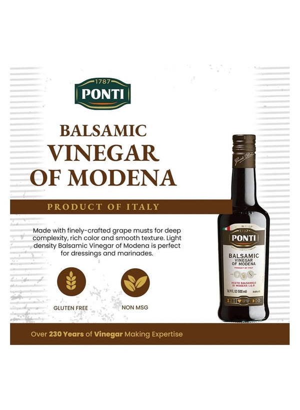 Ponti Balsamic Vinegar 500 ML - Premium Italian Flavor
