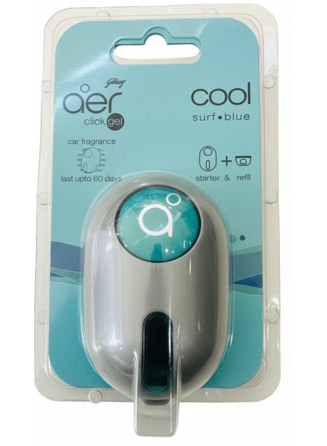 Godrej Aer Click Car Vent Air Freshener Cool Surf Blue