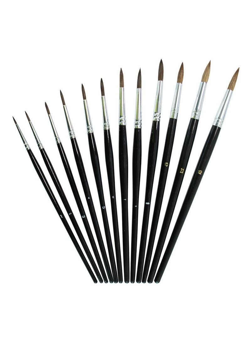 Artist Bristle Set 12 Pcs - Generic