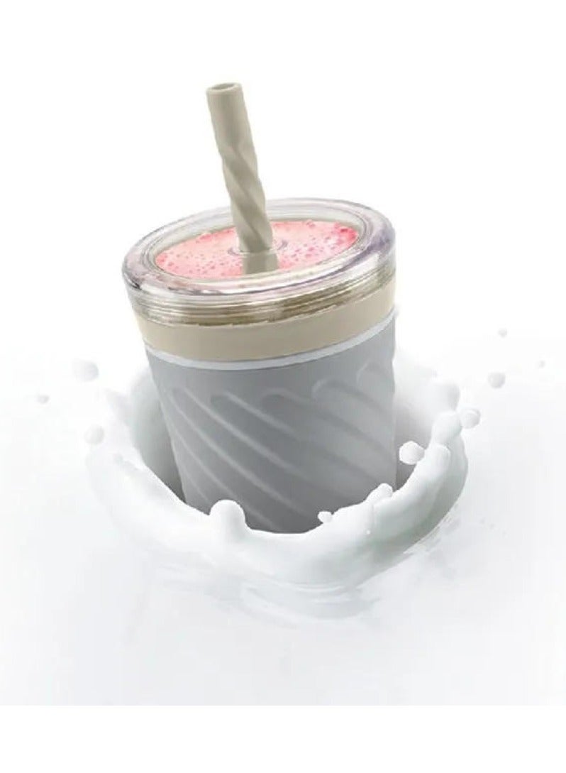 Joie Swirl Milkshake Tumbler & Straw Grey