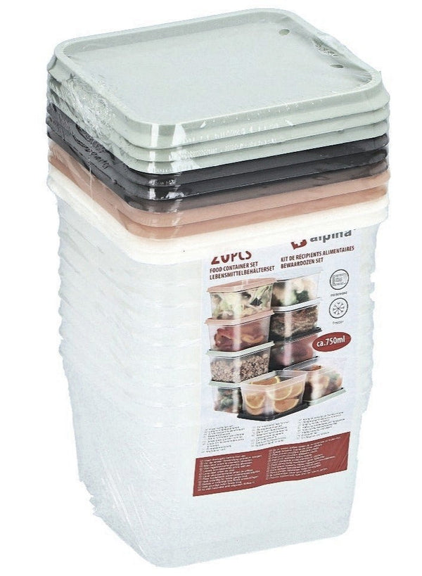 Alpina Food Container Set of 10 Boxes 750 ML