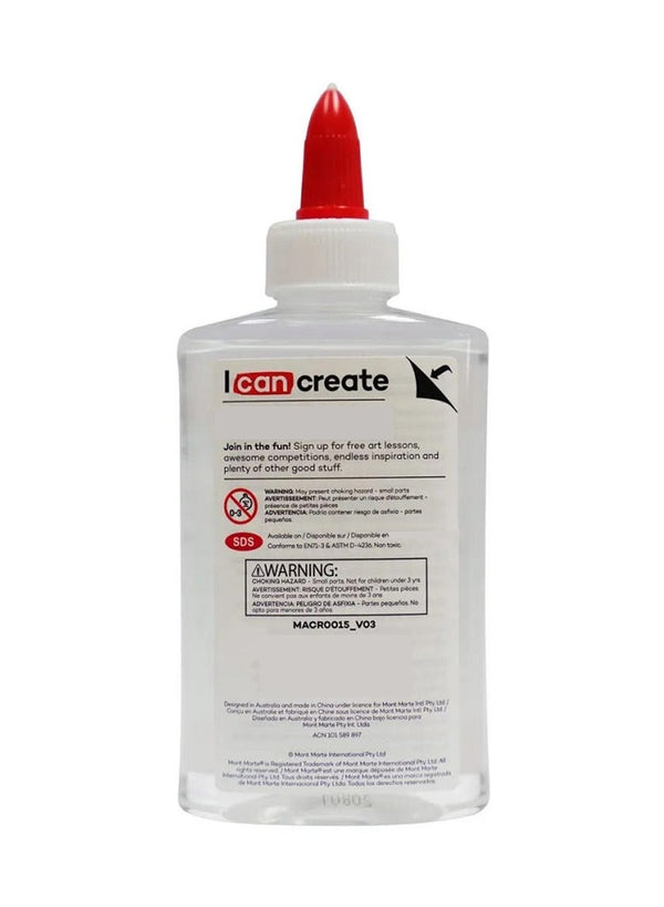 Mont Marte Clear School Glue 147ML Washable