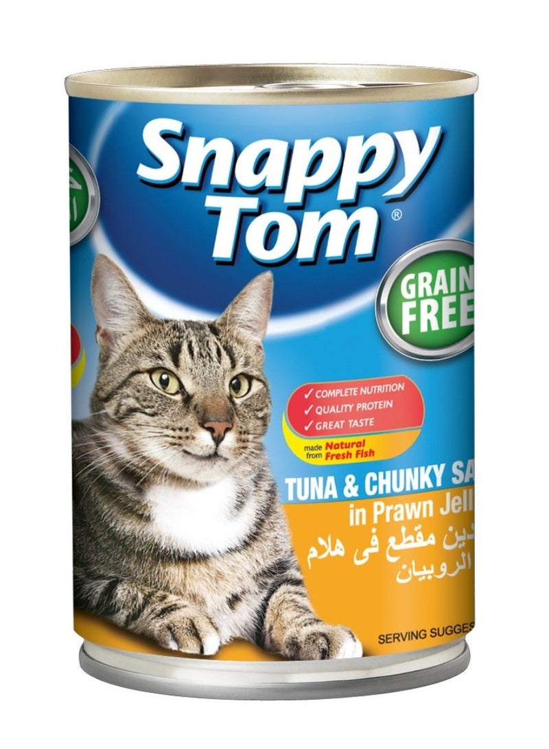 Snappy Tom Grain Free Tuna & Sardines in Prawn Jelly