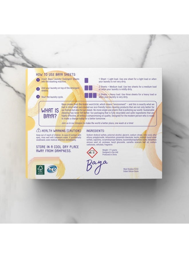 Baya Laundry Detergent Sheets Sweet Summer