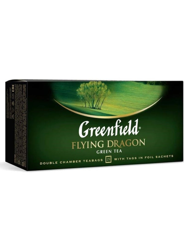 Greenfield Green Tea Flying Dragon 25 Tea Bags
