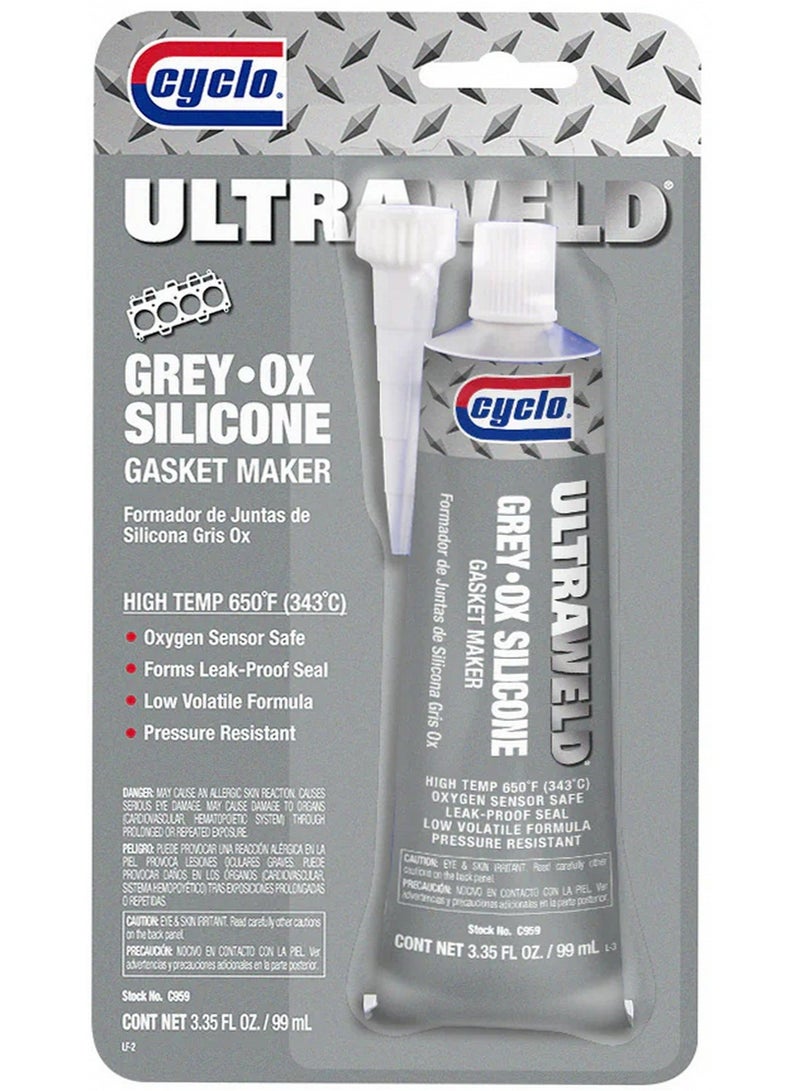 Cyclo Ultraweld Grey Ox RTV Silicone Gasket Maker