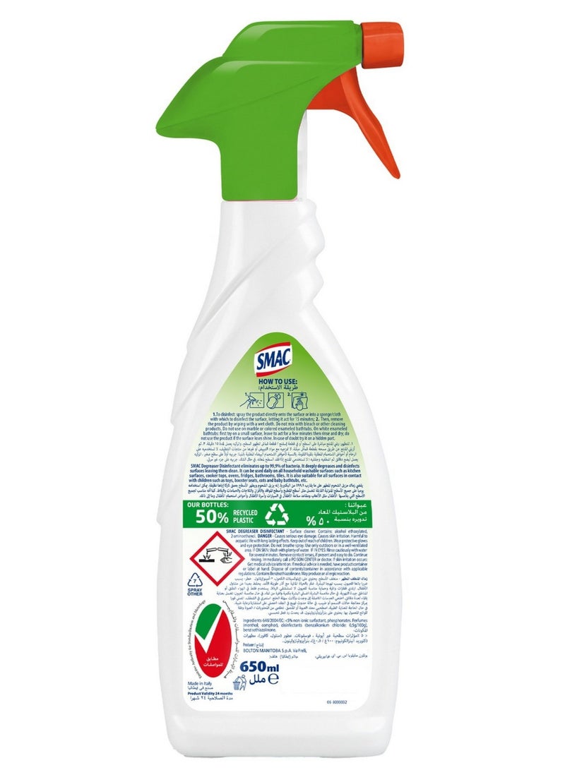 Smac Degreaser Disinfectant 650 ML