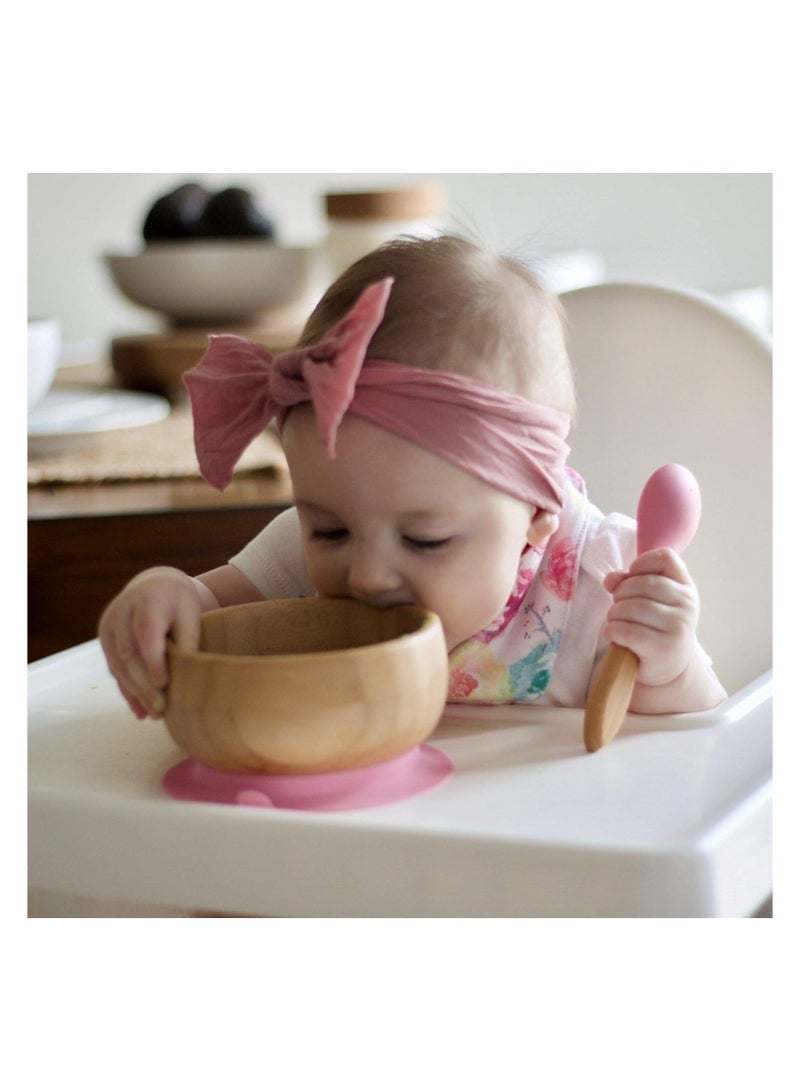 Avanchy Bamboo Suction Bowl + Spoon for Babies