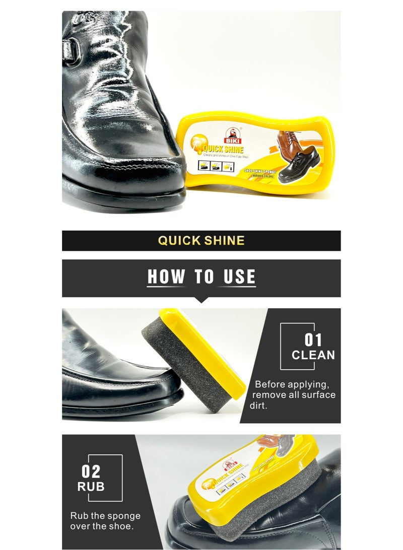 Biki Shoe Shine Sponge - Clean & Shine Easily
