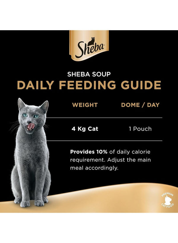 Sheba Cat Soup with White Fish - Pack of 4